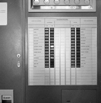 859208 Afbeelding van het bedieningspaneel van een plaatskaartenautomaat van de N.S. (met lokale bestemmingen vanuit ...